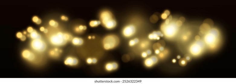 The glare lights of a night city. Vector illustration.