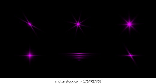 Espléndido en morado sobre fondo negro