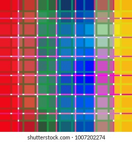 Glare squares of a rainbow tone