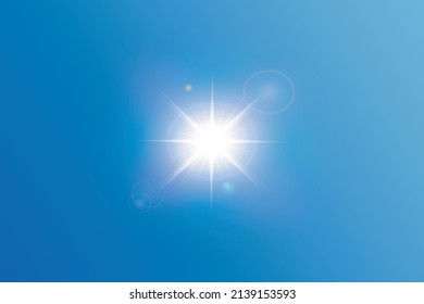 Grubensterne auf blauem Hintergrund