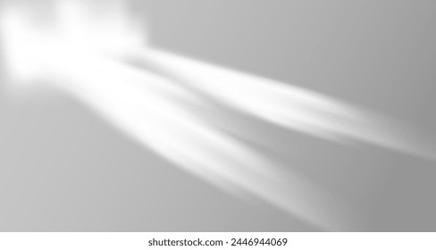 El resplandor de los rayos del sol en la pared. Sombras borrosas de hojas y plantas en la habitación. Superposición suave de la luz natural. Fondo Abstractas para la presentación del producto.Diseño de luz natural.