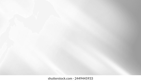 Glare from the sun's rays on the wall. Blurred shadows in the room. Soft overlay of natural light. Abstract background for product presentation.Natural light layout.