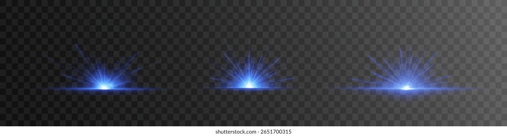Brilho do sol e explosão luminosa brilhante com luz de fundo isolada brilho estrela brilho abstrato conjunto brilhante brilho raio explosão mágica borrão design vetor

