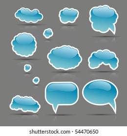 Glare vector bubbles set