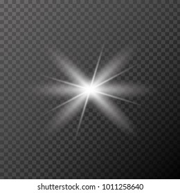 Glare vector eps10. Flash light, sun rays vector eps10. beam effect on dark squads background. Sun rays blick.
