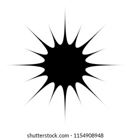 Glare vector icon. Black light icon.