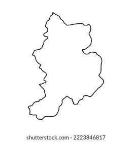 Glarus map, Cantons of Switzerland. Vector illustration.