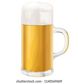 a glas of beer isolated on white background