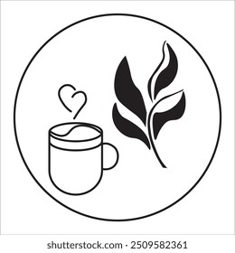glas icon in line and flat style