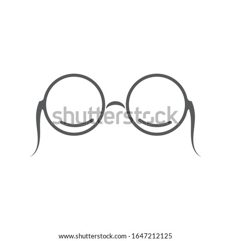 Glases icon Vector Illustration design Logo template