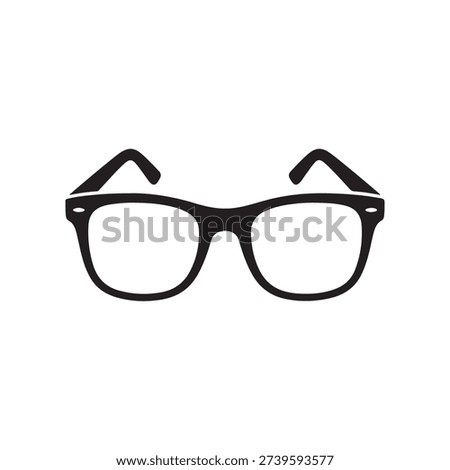 Glasess icon silhouette vector illustration