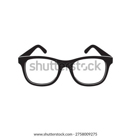 Glasess icon silhouette vector illustration design on white background.