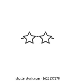 Glasess icon vector flat design