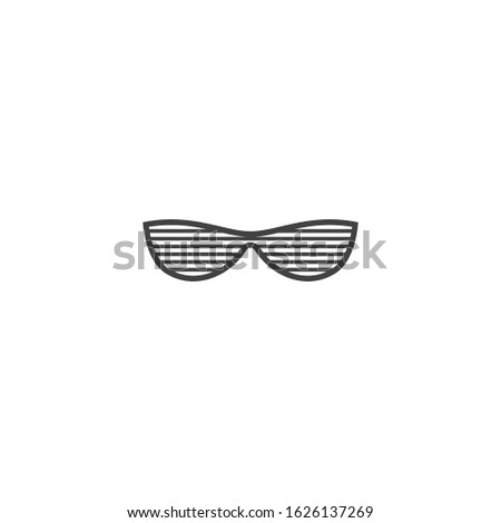 Glasess icon vector flat design