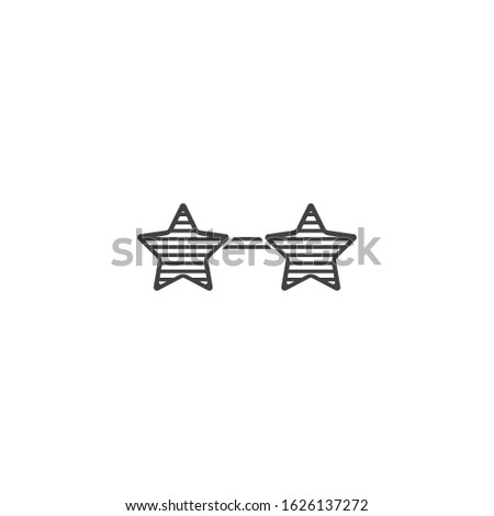 Glasess icon vector flat design