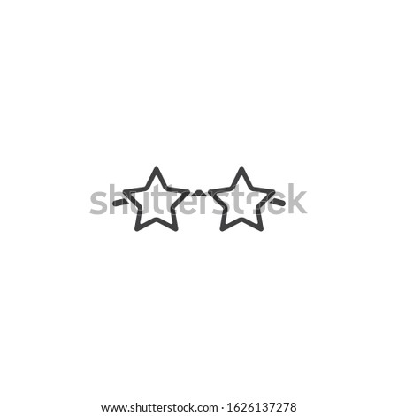 Glasess icon vector flat design