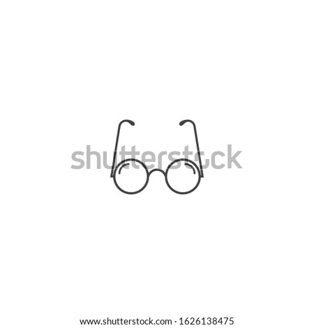 Glasess icon vector flat design