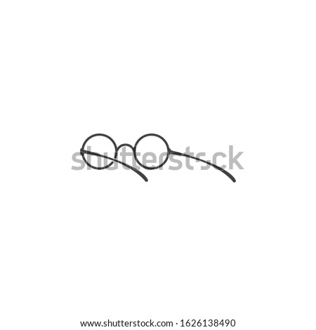 Glasess icon vector flat design