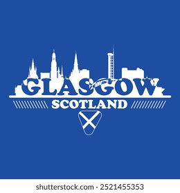 Glasgow City of Scotland impresión gráfica tipográfica, Abstractas diseño de moda y diseño creativo para camisetas, tazas, camiseta gráfica, sudadera, estuches, etc. Ilustración en estilo moderno para la ropa