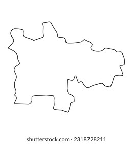 Glasgow map, council area of Scotland. Vector illustration.