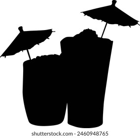 Glash silhouette isolated on vector illustration. Delicious refreshment glash to refresh the day. icon, glash, vector.