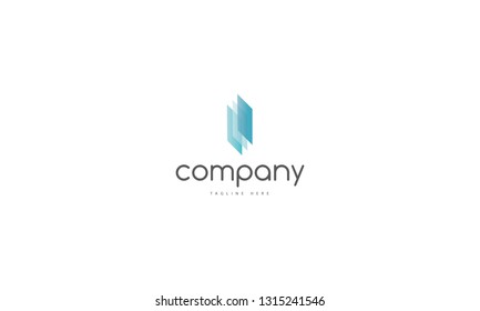 Glass 2 company abstract blue vector logo image