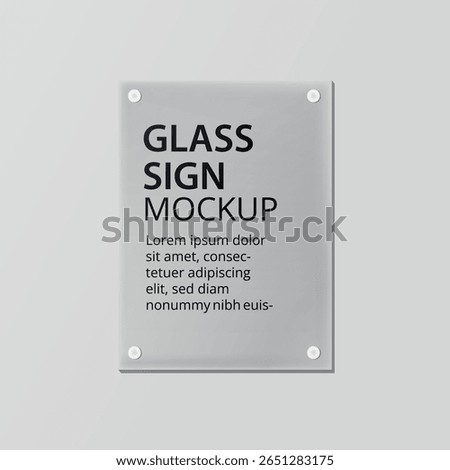 Glass and acrylic sign board vector