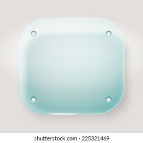 Glass advertising board. Template for a text