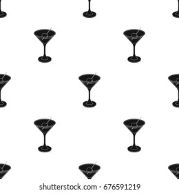 A glass of alcohol with olive.Olives single icon in black style vector symbol stock illustration web.