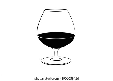 Glas mit alkoholischem Getränk