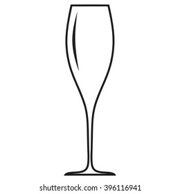 Glass For Alcoholic Drinks Symbol Vector