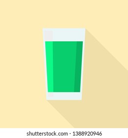 Glass of aloe icon. Flat illustration of glass of aloe vector icon for web design