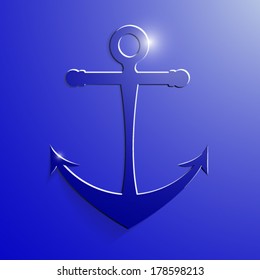 glass anchor, vector illustration