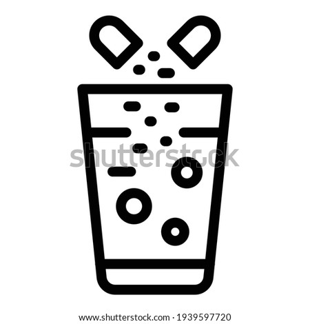 Glass antibiotic icon. Outline glass antibiotic vector icon for web design isolated on white background