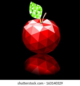 Glass apple (created in Inkscape, without transparency effect)