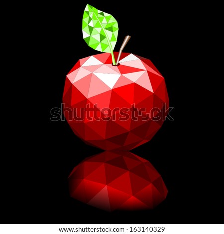 Glass apple (created in Inkscape, without transparency effect)