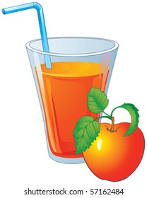 Glass of apple juice