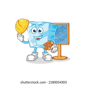 the glass Architect illustration. character vector