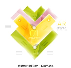 Glass arrow design template. Business infographic template - Powered by Shutterstock - Get 15% off with code: PIKWIZARD15