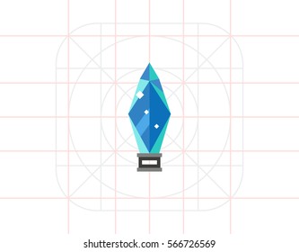 Glass Award Vector Icon