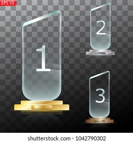 Glass Award winner, vector statuette