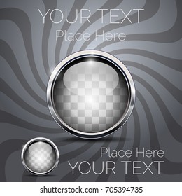 Glass ball icon template.Glass ball with transparency.