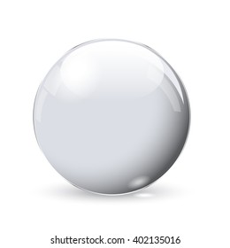 Glass ball on a light background