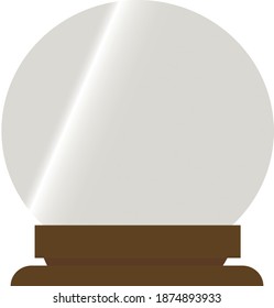 С bola de vidrio de navidad en un puesto