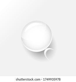 Ein Glaskugel, der Schatten und Höhepunkte wirft.