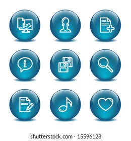 Glass ball web icons, set 10
