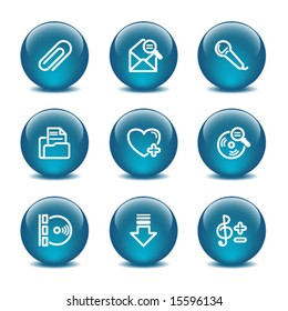 Glass ball web icons, set 11