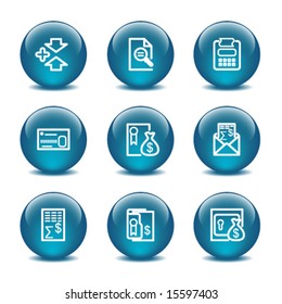 Glass ball web icons, set 14