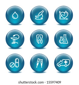 Glass ball web icons, set 12