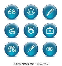 Glass ball web icons, set 13